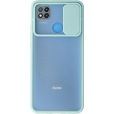 MiraLive Mey Ithalat®   Redmi 9c Kılıf Palm Buzlu Kamera Sürgülü Silikon - Turkuaz