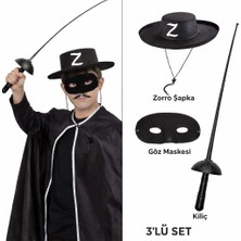 MiraLive Mey Ithalat®  Kostüm Seti 3’lü Çocuk – Şapka, Maske ve Kılıç