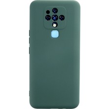 MiraLive Mey Ithalat®  Tecno Camon 16 Kılıf Nano Içi Kadife Silikon - Koyu Yeşil