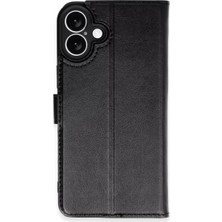 MiraLive Mey Ithalat®   iPhone 16 Kılıf Trend S Plus Kapaklı Kılıf - Siyah