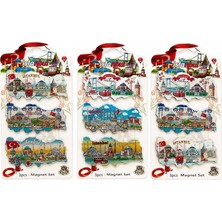 Marsilyan Istanbul Temalı Silikon Buzdolapı Süsü Magnet 3'lü Set ALK5811