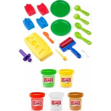  lets l8495 yemek ziyafeti seti 5 75 gr. oyun hamuru 16 parça