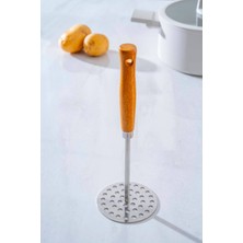 Empressco Evero Ahşap Saplı Çelik Patates Ezici 25 Cm, Dayanıklı ve Pratik Kullanım