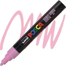 Belirtilmemiş Uni-Ball Posca 1.8-2.5 Su Bazlı Poster Boyama Kalemi Markörü Açık Pembe Pc-5M (6 Lı Paket)