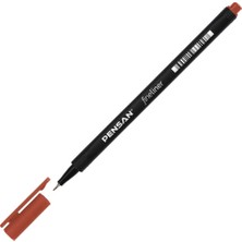 Belirtilmemiş Pensan Fineliner 0,4 Mm Keçe Uç Kalem Kahverengi 6500 (10 Lu Paket)