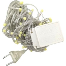 AlanSansli 10 M 100 LED Damla Uçlu LED Işık Beyaz Işık Şeffaf Kablo