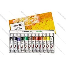 Aesco 12 Renkli Yağlı Boya Seti - 12 ml Boya ile Sanatsal Çalışmalar