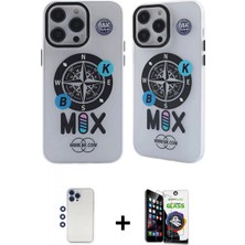 Marsilyan™- iPhone 12 Pro Max Kılıf Nova Doku Koleksiyonu - Şeffaf Temperli Cam Ekran Koruyucu + Shine Kamera Lens - Lt