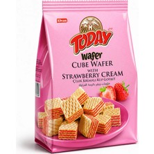 Elvan Today Küp Gofret Çilekli 200GR. (1 Paket)