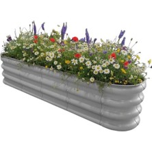 Bahçe Kulesi Modüler Yükseltilmiş Bahçe Sebze Yatağı ve Çiçeklik NO:3V2 (140X34) Gri