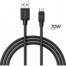 Tecno 70W Usb-A to Micro Hızlı Data ve Şarj Kablosu 1m Siyah TCD-M11