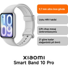 Xiaomi Smart Band 10 Pro Silver - Akıllı Bileklik Gümüş (Xiaomi Tr Garantili)