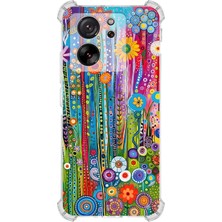 Printify Xiaomi MI13T ile Uyumlu Düşlerin Dansı Serisi Folklorik Bahçe Tasarımlı Uv Baskılı Köşe Korumalı Antişok Kılıf