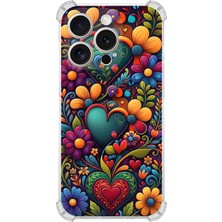 Printify Apple iPhone 15 Pro ile Uyumlu Düşlerin Dansı Serisi Çiçeklerin Dansı Tasarımlı Uv Baskılı Köşe Korumalı Antişok Kılıf