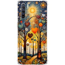Printify Oppo Reno3 ile Uyumlu Düşlerin Dansı Serisi Yıldız Yolculuğu Tasarımlı Uv Baskılı Köşe Korumalı Antişok Kılıf