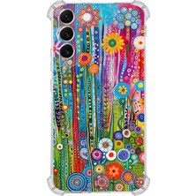 Printify Samsung Galaxy S22 Plus ile Uyumlu Düşlerin Dansı Serisi Folklorik Bahçe Tasarımlı Uv Baskılı Köşe Korumalı Antişok Kılıf