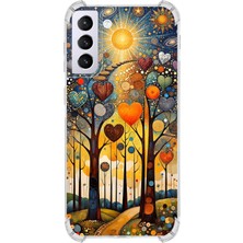 Printify Samsung Galaxy S21 Plus ile Uyumlu Düşlerin Dansı Serisi Yıldız Yolculuğu Tasarımlı Uv Baskılı Köşe Korumalı Antişok Kılıf