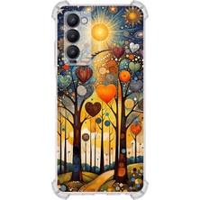 Printify Tecno Camon 18 ile Uyumlu Düşlerin Dansı Serisi Yıldız Yolculuğu Tasarımlı Uv Baskılı Köşe Korumalı Antişok Kılıf