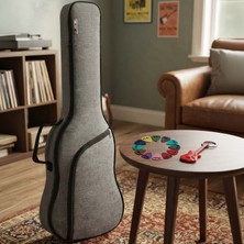 Midex CS-39 Klasik Gitar Soft Case Gigbag Kalın Çanta Kılıf Gri Menşei CN Hediyeli Pena