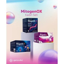 Genoviks mitogenOX -Kadın Set MitogenOX-F, MitogenOX-O ve MitogenOX-X ürünlerinden oluşan takviye edici gıda seti.