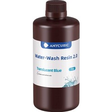 Anycubic Suda Yıkanabilir 2.0 Reçine - Transparan Mavi 1 kg