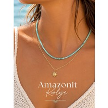 Amazonit Doğal Taş Kolye
