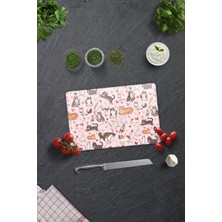 Empressco Kedi Desenli Cam Kesme Tablası 20X30CM, Şık ve Dayanıklı Tasarım