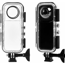 Outfire INSTA360 X5 Aksiyon Kamerası Için 45M Su Geçirmez Kılıf, Koruyucu Sualtı Dalış Kılıfı Muhafaza  Koruyucu °