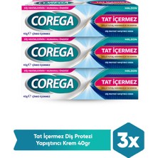 Corega Diş Protezi Yapıştırıcı Krem Tat Içermez 40 gr 3 Adet