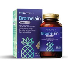 Forvits Lab Takviye Edici Gıda Bromelain Plus 60 Kapsül Türkiye Menşeli İçerik: Krom ve Glukomannan