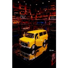 Oyuncak Sahili Ford Mark 1 Transit 1969 Tarz Minibüs 12CM Çekbırak Nostalji Metal Kapı Açılır Işıklı Sesli Koleksiyon Model Sarı