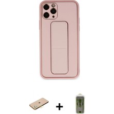 Marsilyan™- iPhone 11 Pro Max Kılıf Akış Doku - Siyah Joko Magic 5d Hayalet Cam + Renkli Kamera Lens Koruma Cam - Sı