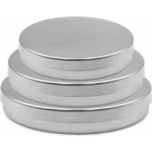 Paslanmaz Çelik Petri Kabı - Petri Kutusu Kapaklı - 3lü Set 80MM 100MM 150MM