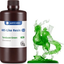 Anycubic Suda Yıkanabilir 3.0 Abs Like Transparan Yeşil Reçine 1 kg
