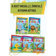 Masallı Boyama Kitabı 5'li Set (Değerler Eğitimi Destekli) - ( 3 - 6 Yaş )