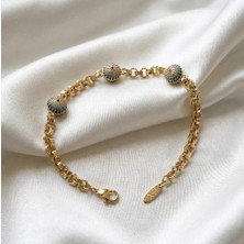 Xuping Nazar Boncuklu Gold Bileklik