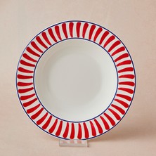 Karaca Kırmızı Çizgili Deep Çukur Tabak 20 cm