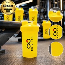 BK Gift Logonuza Özel 50 Adet S102 550 ml Shaker - Kapaklı Sporcu Shaker