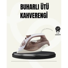 Epilons Buharlı Ütü 2200w Seramik Taban 300 Ml Kahverengi Dikey Ütüleme