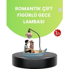 Epilons Oturan Çift Figürlü Led Masa Lambası Romantik Hediye