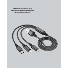Epilons 3’ü 1 Arada Hızlı Şarj Kablosu – İos Android Type-c Uyumlu