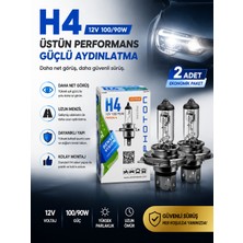 Duolight H4 100/90W Halojen Far Ampulü 12V Uzun Ömürlü Yüksek Performans 2 Adet