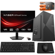 Xaser BUSINESSX170 Ryzen 5 8400F 16GB Ddr5 Ram 512GB SSD GT610 Ekran Kartı 27" Monitör Ofis Bilgisayarı