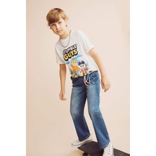 DeFacto %100 Pamuk Straight Fit Düz Paça Jean Pantolon Erkek Çocuk B5740A826SM