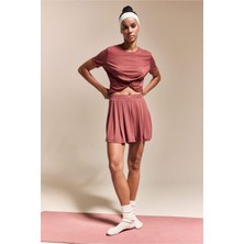 DeFacto Ultra Yumuşak Standart Fit Sporcu Kısa Paça Bordo Modal Şort H1233AX26HS