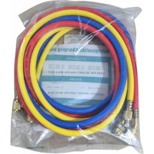 Bekatech Hvac Gaz Şarj Hortumu 90CM 3'lü Takım – R410A - R32 Uyumlu