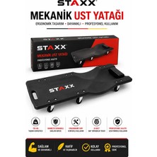 Staxx Power Profesyonel Mekanik Üst Yatağı 6 Tekerlekli Araç Altı Tamir Yatağı Ergonomik Başlıklı Servis 150 kg