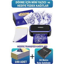 Valor Aımo Mr3 Bluetooth Dövme Stencil Yazıcısı | Kablosuz Termal Transfer Yazıcı (100 Adet + 30 Metre Rulo Hediyedir!)