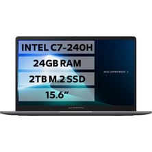 Asus Expertbook P1503CVA-C716512G0D C7-240H - 24GB Ram - 2tb M.2 SSD - W11P - 15.6" Taşınabilir Bilgisayar