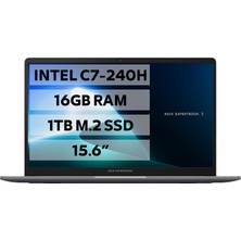Asus Expertbook P1503CVA-C716512G0D C7-240H - 16GB Ram - 1tb M.2 SSD - W11P - 15.6" Taşınabilir Bilgisayar